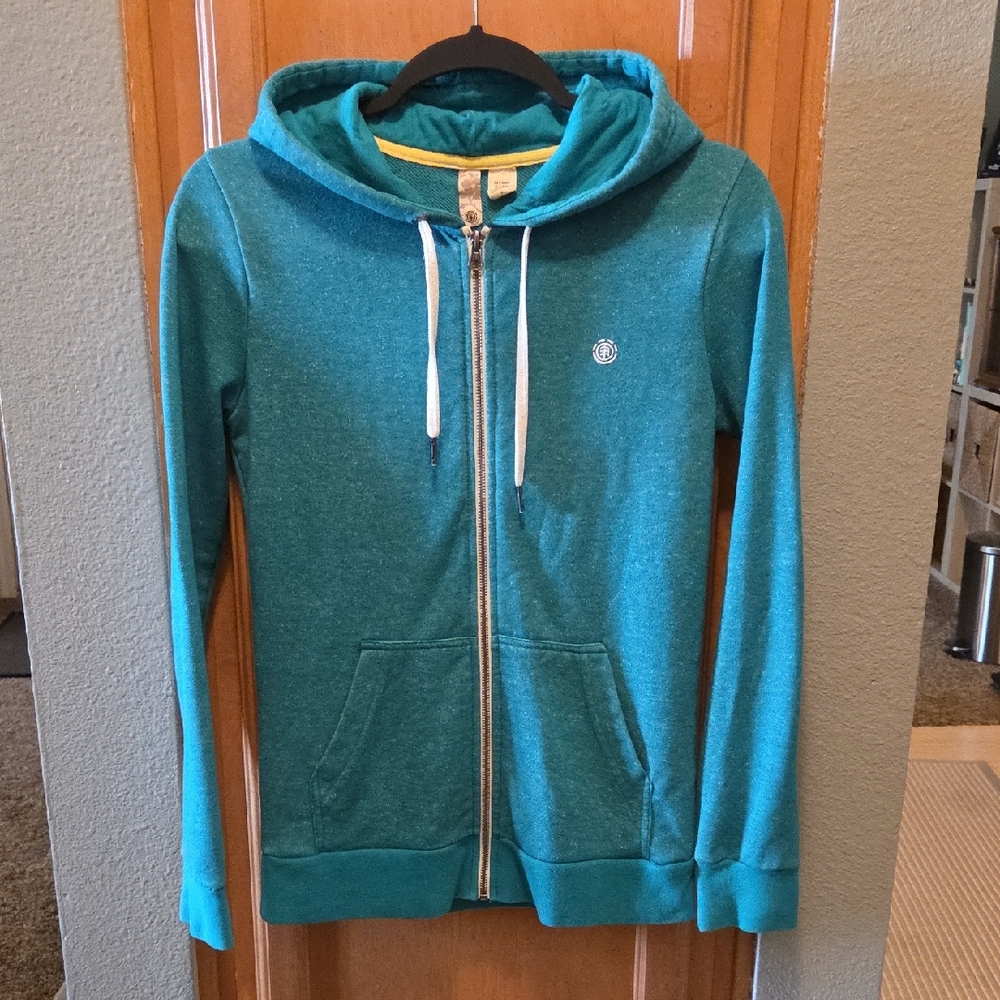 Vintage ELEMENT Teal Zip-Up Hoodie